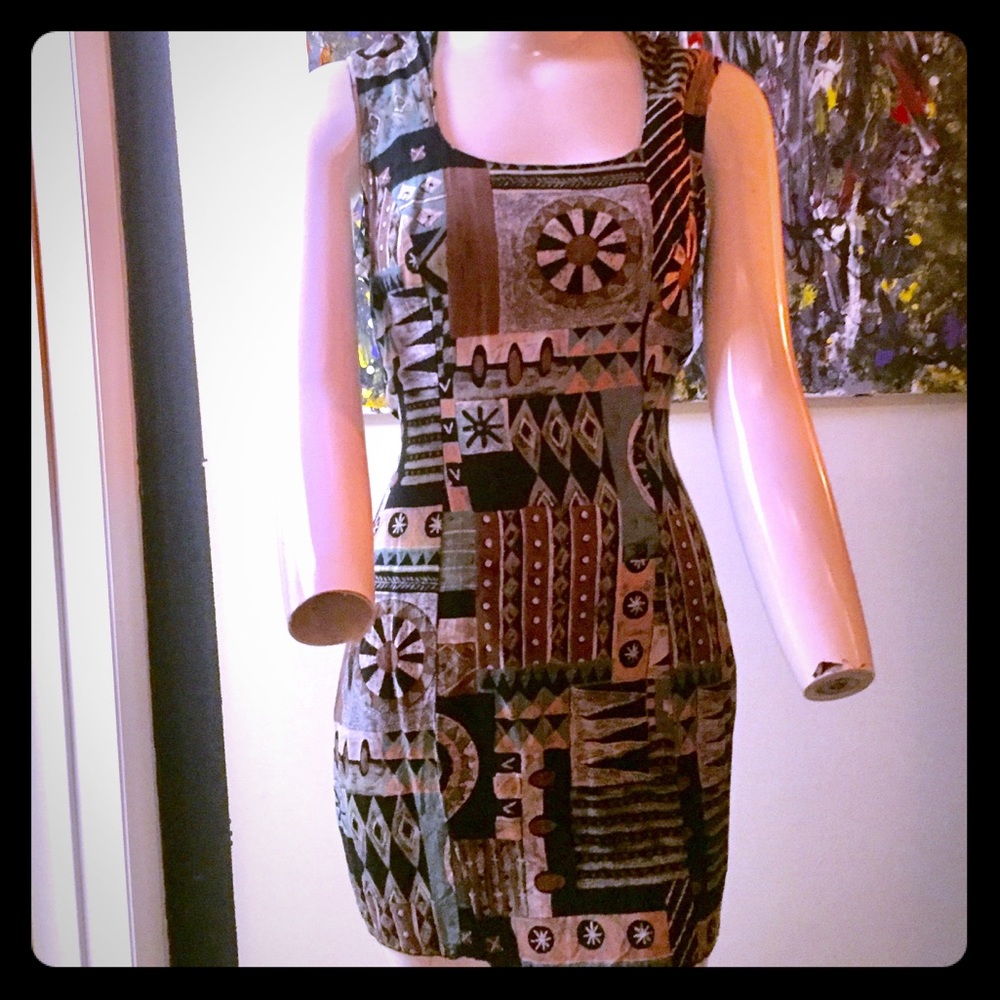 💾📀90's Abstract Print Mini Dress💽📟
